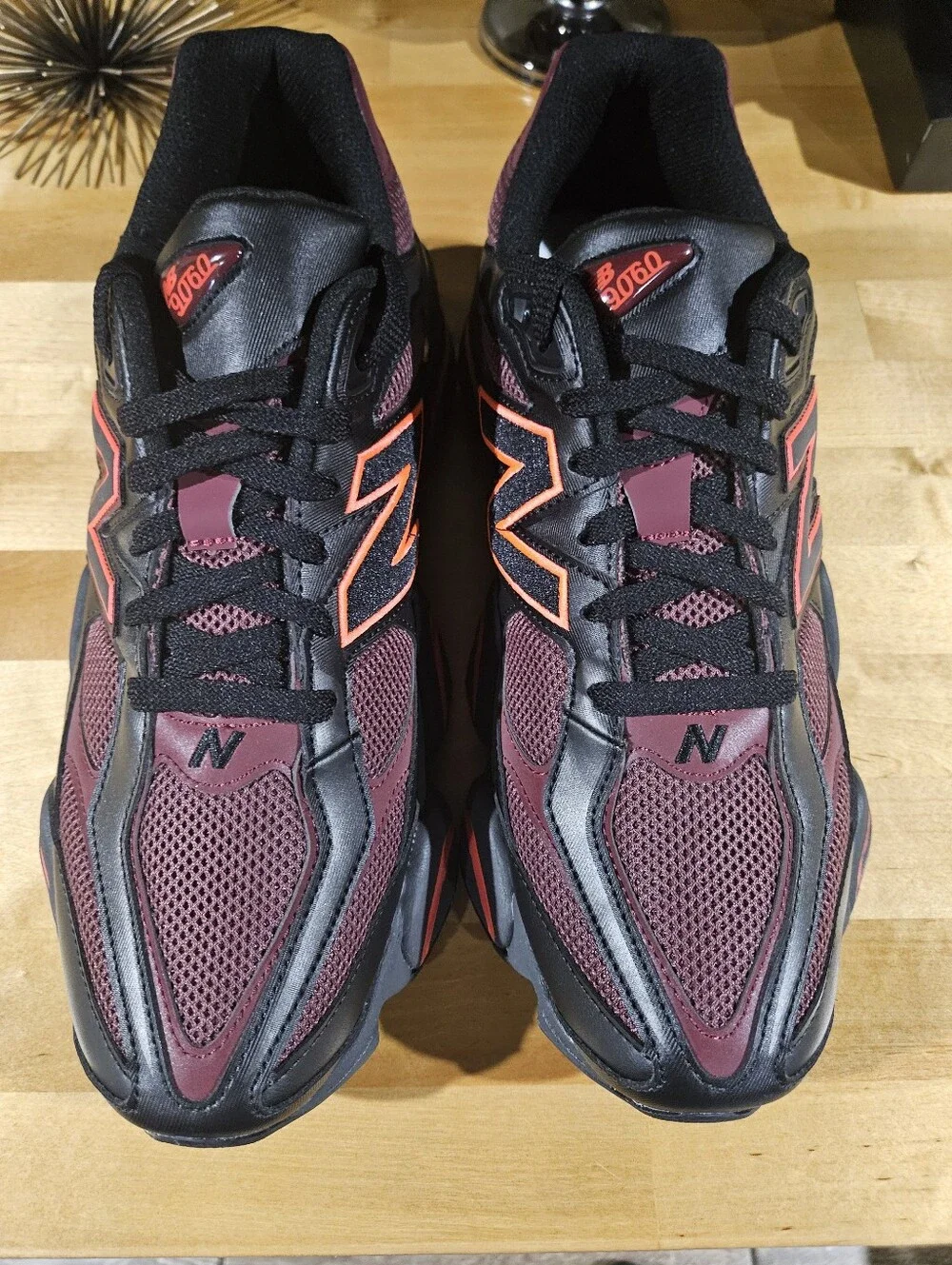 Size 13 - New Balance 9060 Black Washed Burgundy